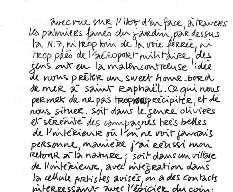 Lettres de Patrice Charton, ami peintre