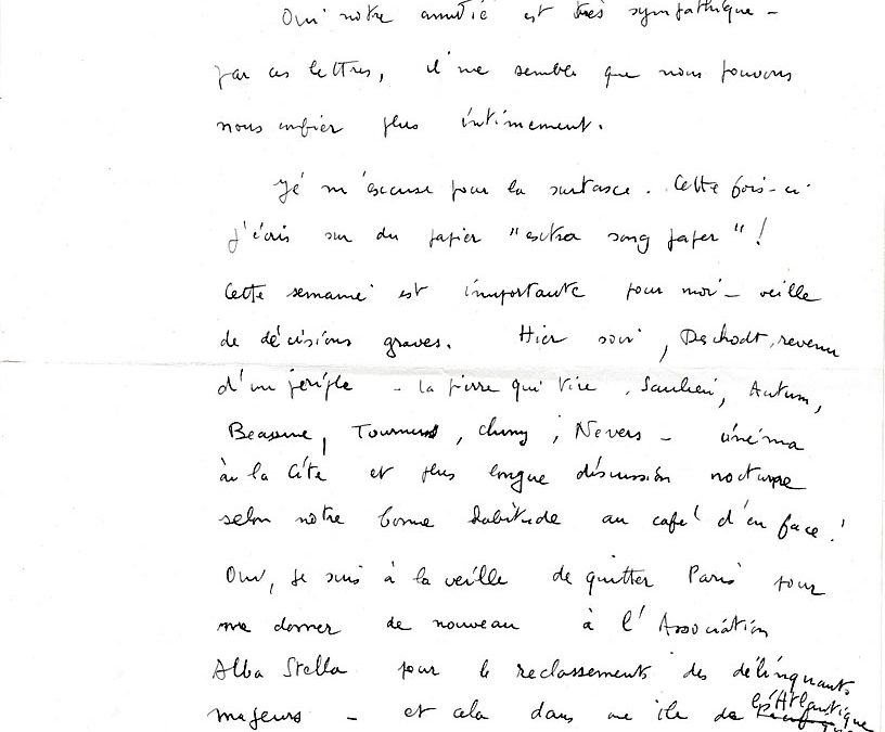 Lettres de D. Hamot, photographe